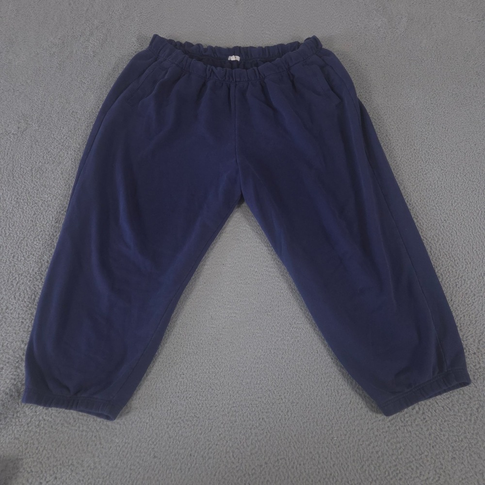 Aerie Sweatpants Womens XXL Navy Blue Jogger Cotton Blend Elastic Waist Pockets